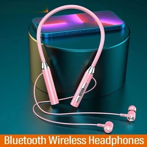 Auriculares inalámbricos Bluetooth 5.0 magnéticos con banda para el cuello Auriculares manos libres - Imagen 1 de 10
