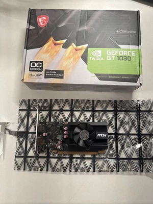 MSI NVIDIA GeForce GT 1030 2GD4 LP OC Graphics Card, 2GB GDDR4 - Open Box - Image 1 of 3