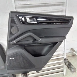 2019 PORSCHE CAYENNE OEM RIGHT REAR DOOR TRIM PANEL TRIM CODE AM BLACK LEATHER - Picture 1 of 8