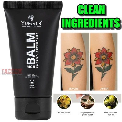 YUMAIN TATTOO AFTERCARE BALM DRY SKIN - RICH - CLEAN & 100% VEGAN INGREDIENTS - Image 1 of 4