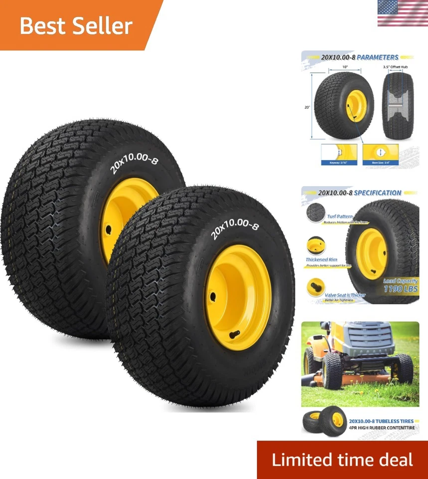 Neumático de repuesto para cortacésped 20x10-8 con llanta de acero | Rendimiento para todas las estaciones Foto 1 de 4