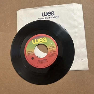 Bernie Labarge Dream Away/It's Real 1981 Wea 45 - Image 1 of 3