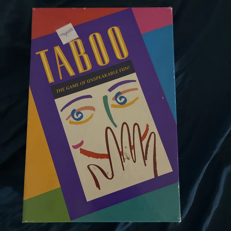 Vintage Taboo The Game of Unspeakable Family Fun Milton Bradley 1989, Complete - Image 1 of 1