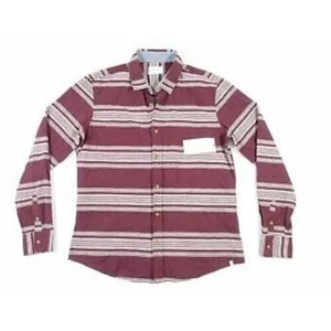 Sovereign Code Boys Norse Striped Woven Button Down Top Size 5 Burgundy MSRP $40 - Picture 1 of 1