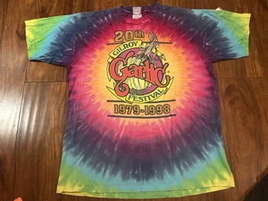Vintage '97 Gilroy Garlic Festival 20th Anniversary Tie-Dye Graphic T-Shirt - XL - Picture 1 of 5
