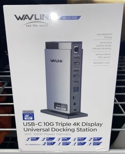 WAVLINK 15-in-1 USB-C 10G Docking Station, Triple 4K@60Hz, 5 USB Ports Mac/Windo - Picture 1 of 4