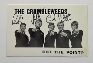 THE GRUMBLWEEDS 4 Genuine Handsigned Signatures on Photograph 5.5 x 3.5 - Picture 1 of 3