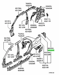 Panel, RR Kombi Lampengehäuse, RH für: Mitsubishi Lancer Evo 7 8 9 (CT9A) - Bild 1 von 1