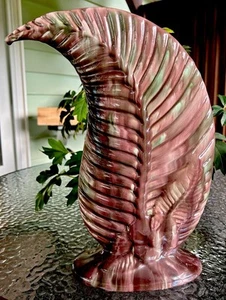 Royal Haeger #137 Mauve Art Deco Leaf Fern 14” Tall Vase - Picture 1 of 7