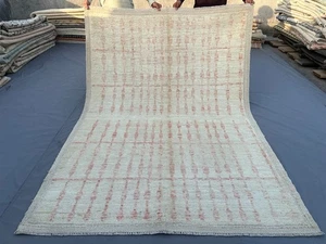 5'5" x 7'9" Modern Afghan Hand-Knotted Wool Rug Soft Pile Moroccan Style Carpet - Picture 1 of 11