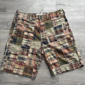 Pantaloncini chino uomo American Eagle lunghezza più lunga taglia 36 patchwork plaid mimetici - Foto 1 di 15