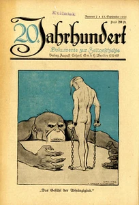 Oskar Garvens Karikatur "Das Gefühl der Abhängigkeit Orig.Titelblatt von 1919 - Picture 1 of 1