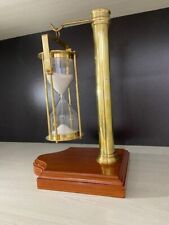 Antique Brass Hourglass Vintage Hourglass Nautical Brass Hanging Sand Timer