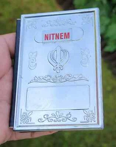 Sikh Nitnem Bani Gutka Japji Sahib Book Steel Plate Roman English Gurbani A30 - Picture 1 of 10