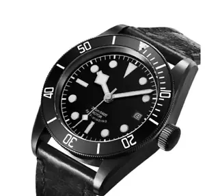 Relojes automáticos retro Corgeut clásicos 41 mm zafiro negro 10 ATM NH35A para hombre - Imagen 1 de 7