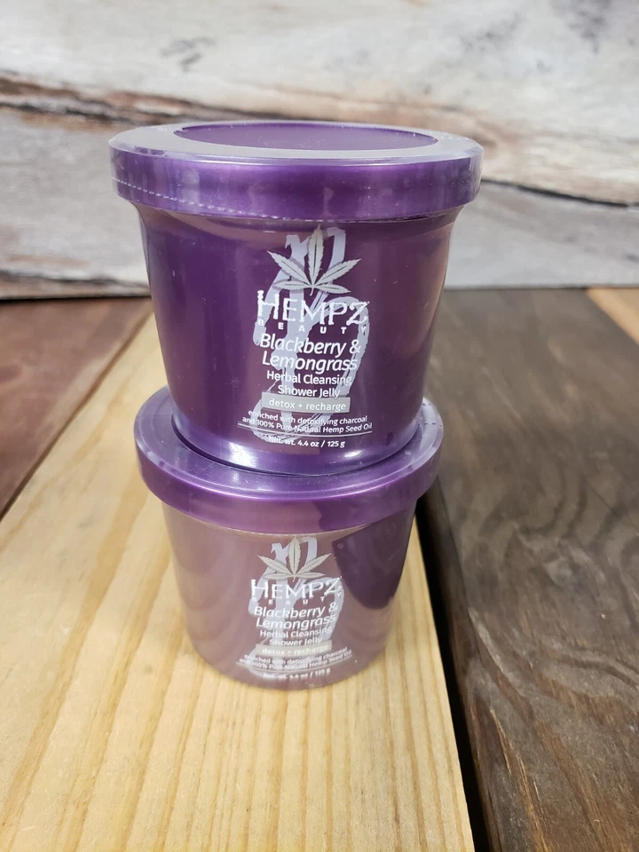 2PK Hempz Blackberry & Lemongrass Herbal Cleansing Shower Jelly 4.4 oz NEW - Image 1 of 1