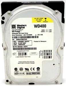 Western Digital 40GB Internal Desktop Hard Drive 5400RPM 3.5" WD400EB-00CPF0 HDD - Picture 1 of 4