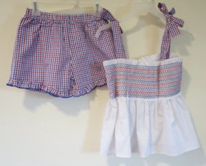 NWT Classic Whimsy Red White & Blue Elastic Smocked Shorts Outfit Girl's Size 10 - Picture 1 of 2