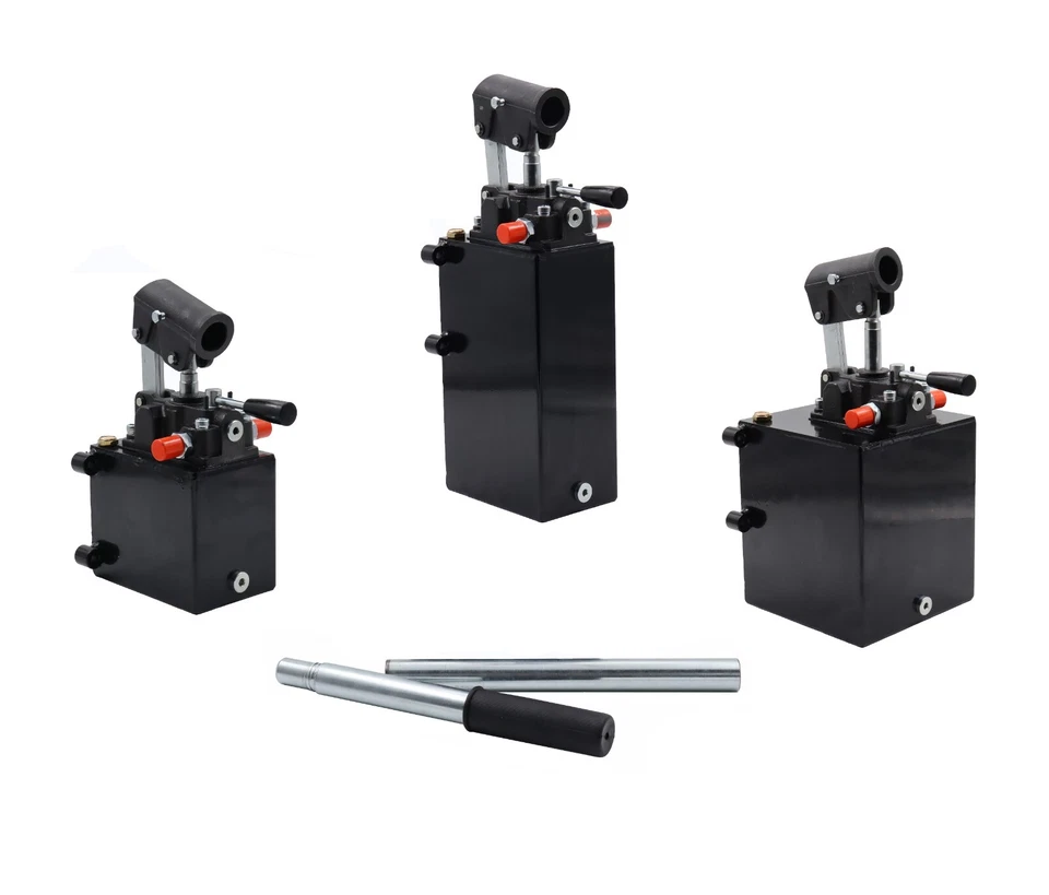 Hydraulik Handpumpe Doppelwirkend 12 - 25 - 45 ccm inkl. Tank + Hebel. D.W. - Bild 1 von 1