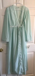 Vintage mintgrün Seraphim Batist von Barbizon Wickel Morgenmantel Nachthemd  - Bild 1 von 6