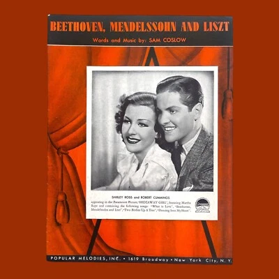 Beethoven Mendelssohn Liszt Hideaway Girl Sheet Music Shirley Ross Bob Cummings - Image 1 of 4
