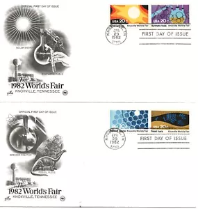 US Scott #2006-09, First Day Covers 4/29/82 Knoxville Pairs World's Fair - Picture 1 of 1