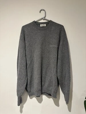 Peter Scott 100% Lammwolle Pullover Weste L Grau Scotland Made THE GROVE Pulli - Bild 1 von 4