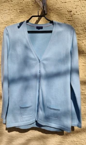 DARLING Harbour Strick-Jacke Cardigan BW hellblau M L 38 40 Maße in Fotos - Bild 1 von 14
