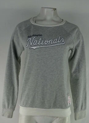 Washington Nationals MLB Touch Women's Gray Lace-Back Pullover  - Image 1 of 4