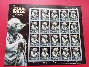 STAR WARS TIMBRE - PLANCHE COMPLETE DE 20 - YODA - STAMPS COMMEMORATIVE 2007 - Imagen 1 de 3