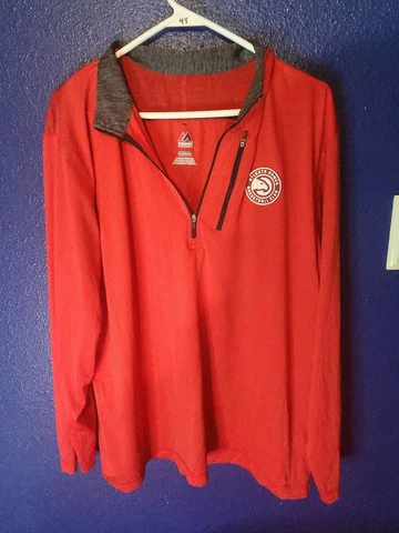 Majestic Atlanta Hawks 1/2 Zip (XL) Extra Large Jacket Cover
