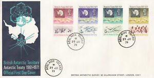 (134227) Antarctic Treaty BAT British Antarctic Territory FDC 1971