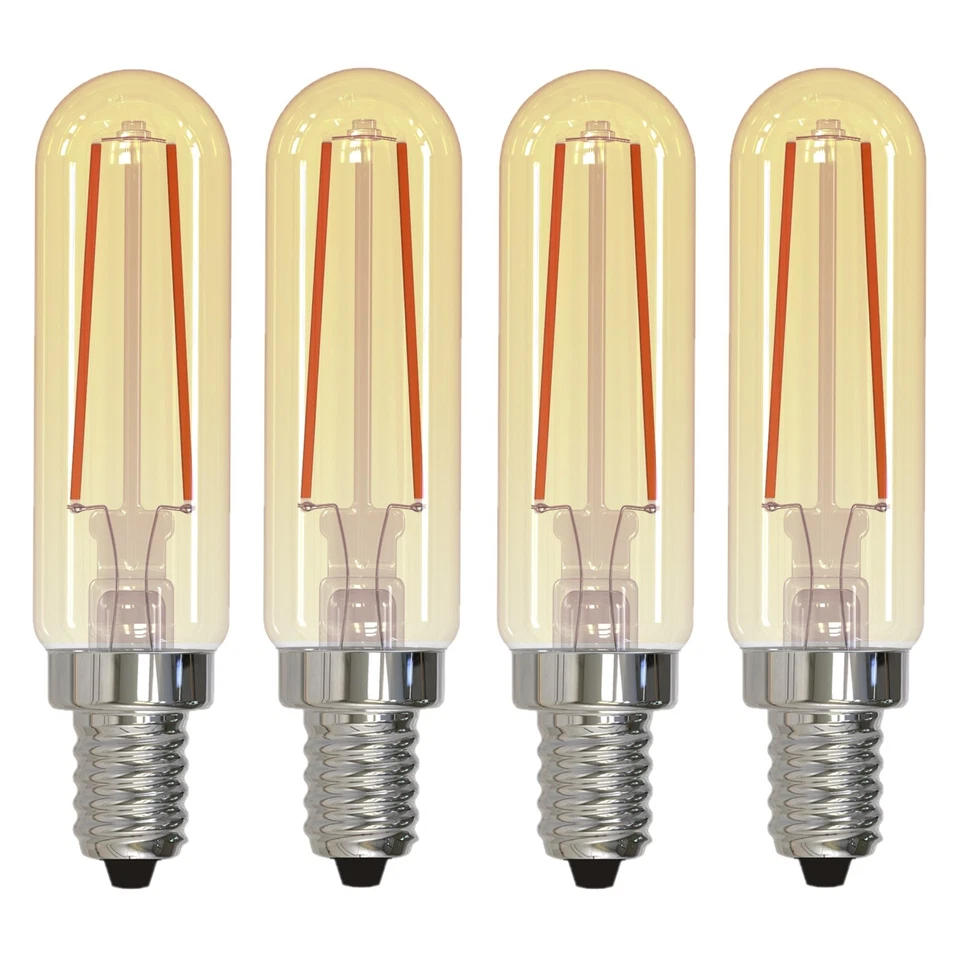 Diodesy 4PK LED T6 Nostalgic Filament Light Bulb E12, 2.5W, 25W, 2100K, 160LM - Image 1 of 4