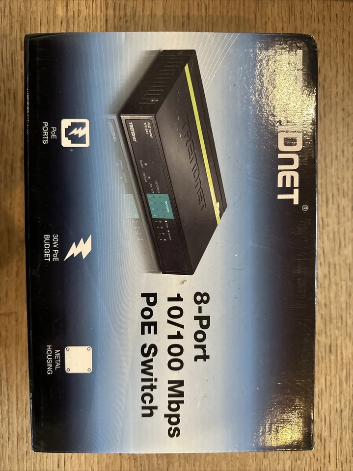 TRENDnet TPE-S44 8-Port 10/100 Mbps POE Switch inc. VAT - Image 1 of 1