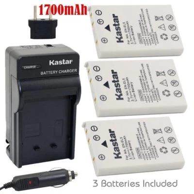 Batería EN-EL5 y cargador regular para Nikon Coolpix P4 P5000 P5100 P6000 S10 3700  Foto 1 de 4