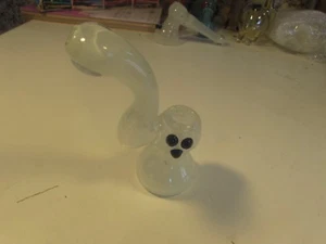 Hierba de tabaco de vidrio 5" burbujeador de pie con pipa de vidrio que brilla en la oscuridad - Imagen 1 de 6