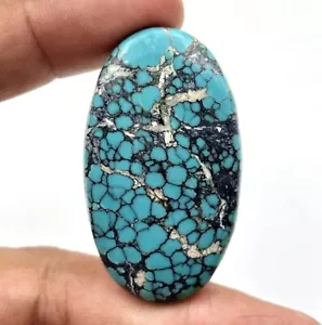 65Cts Natural Turquoise Cabochon Oval Loose Gemstone 50x28x06mm KJ-369 - Picture 1 of 3