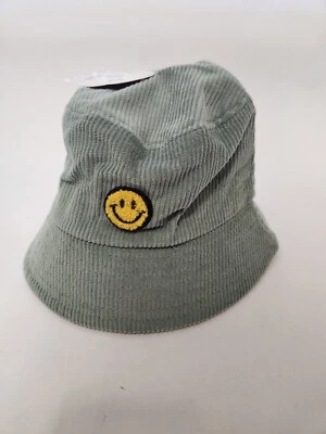 Chapéu balde Wonder Nation infantil verde sorridente veludo *NOVO* - Imagem 1 de 4