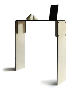Slim Wood Console Table for Entry with Smartphone and Tablet Stand Contemporary - Picture 1 of 5
