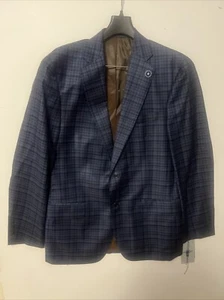 Hart Schaffner Marx Newyork Fit Soft Plaid SPORTS Wool Blazer Size 40 - Picture 1 of 13