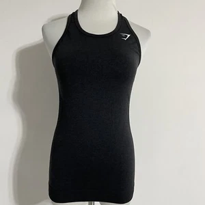 Camiseta sin mangas Gymshark Dry talla pequeña negra espalda deportiva - Imagen 1 de 9