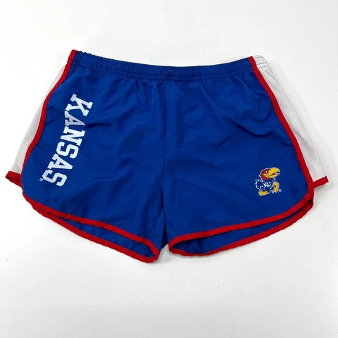 Knights Apparel Kansas Jayhawks  Running Short Women's Blue/Red Size Small  4/6 Cover