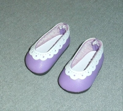 LAVENDER BALLET FLATS DOLL SHOES & SOCKS 46mm for 11" Vogue Littlest Angel - Image 1 of 4