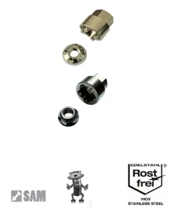 Antidiebstahlmuttern Anti-Diebstahl Muttern anti theft nut Edelstahl rostfrei A2 - Bild 1 von 25
