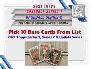ELIGE 10 * 2021 Topps Baseball Series 1, 2 y actualización * eliges 10 de la lista - Imagen 1 de 2