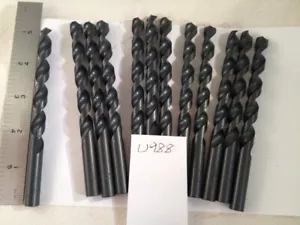 12 PUNTE TRAPANO NUOVE 3/8" ALTA VELOCITÀ LUNGHEZZA TOTALE 5". HSS MADE IN USA {U988} - Foto 1 di 2