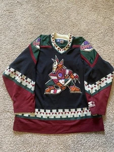 Vintage 90s NHL PHOENIX COYOTES STARTER HOCKEY JERSEY SIZE XL - Picture 1 of 8