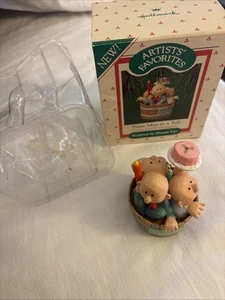 Hallmark 1987 Donna Lee Ornament Rub-A-Dub-Dub Three Men in a Tub Cake - Picture 1 of 8