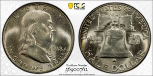 1948 50c Franklin Half Dollar PCGS MS66+ FBL CAC Approved - Picture 1 of 5