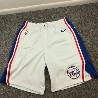 Team Issued Nike Philadelphia 76ers Shorts Nike Vaporknit Mens 40 (XL) *Flaw - Image 1 of 4